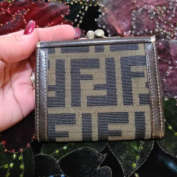 EUC Fendi Zucca Coin Wallet - Picture 6 of 12